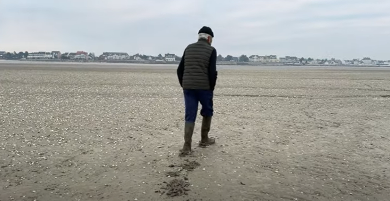 Plage de la Baie de Somme victime d'un ensablement.